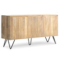 Hunter - 3 Door Sideboard Buffet With Hairpin Legs - Natural