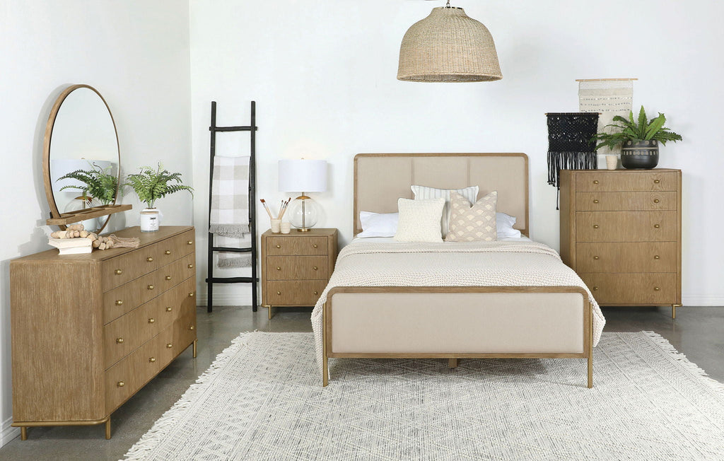 Arini 5-piece California King Bedroom Set Cream and Sand Wash