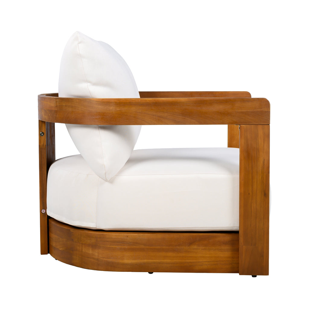 Premium Acacia Wood Outdoor Club Chair