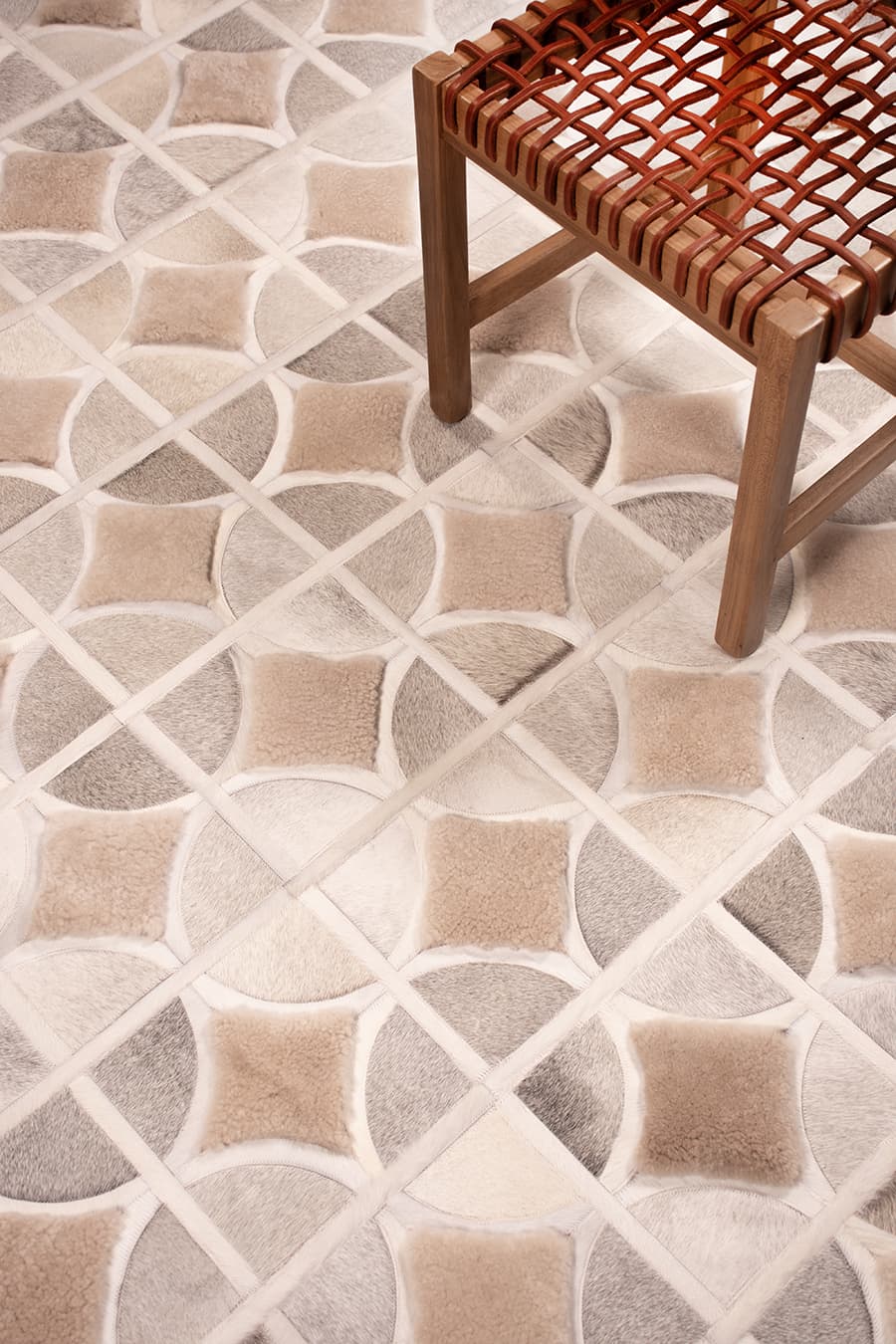 ALPHA – Custom Cowhide & Shearling Rug