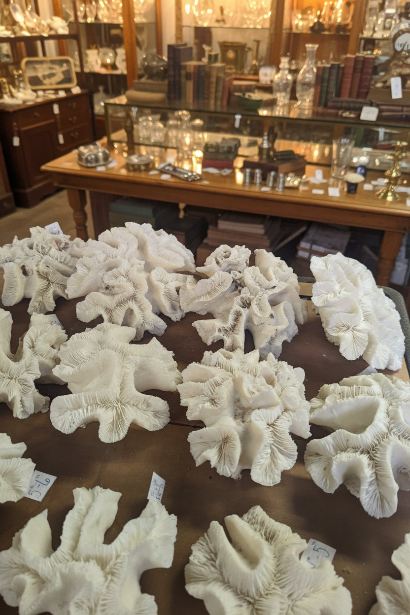 Vintage Open Brain Coral Specimen - Coastal Decorative Accent (Trachyphyllia geoffroyi)
