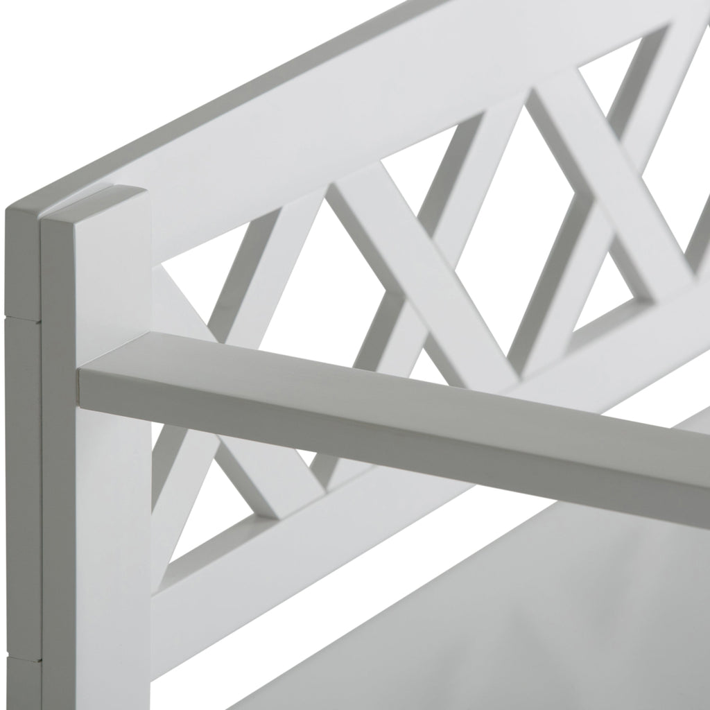 Amherst Solid Wood Entryway Storage Bench in White